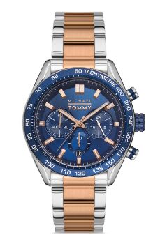 Michael Tommy MT-20244G-CRBL73 Rose Gold Gümüş Erkek Kol Saati