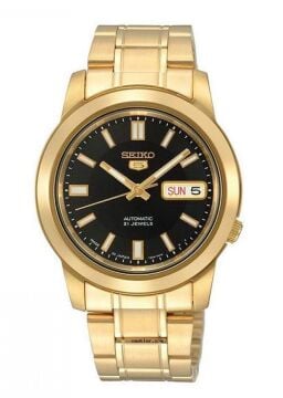 Seiko 5 Altın Sarı Renk Otomatik Çelik Erkek Kol Saati SNKK22K1