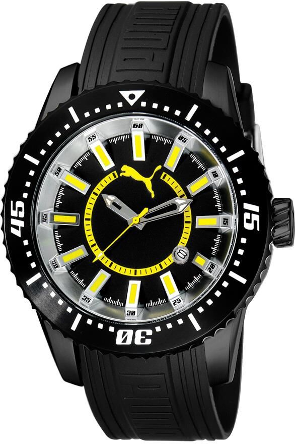 Puma PU102121001 Siyah Renk Orijinal Silikon Saat Kordonu Kayışı