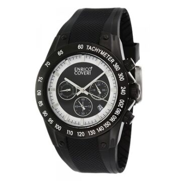 Enrico Coveri Siyah Erkek Kol Saati Silikon Çalışır Fonksiyonlu