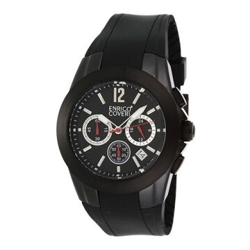 Enrico Coveri Siyah Erkek Kol Saati Silikon Çalışır Fonksiyonlu