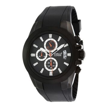 Enrico Coveri Multifonksiyon Silikon Siyah Erkek Kol Saati EC9102A