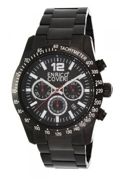 Enrico Coveri Multifonksiyon Siyah Çelik Erkek Kol Saati EC9066B-05