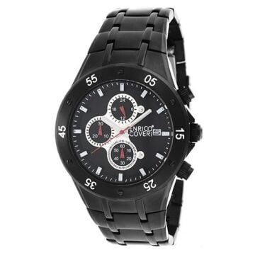 Enrico Coveri Multifonksiyon Siyah Çelik Erkek Kol Saati EC9075B-01
