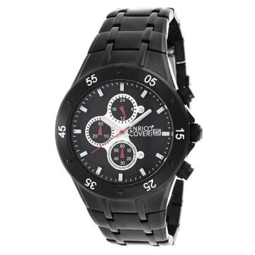 Enrico Coveri Multifonksiyon Siyah Çelik Erkek Kol Saati EC9075B-01