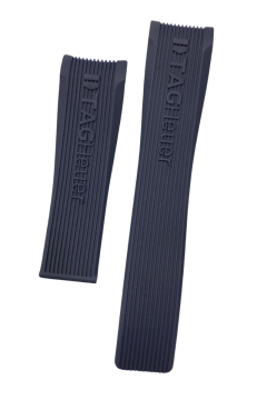 Tag Heuer SLS Mercedes Uyumlu Lacivert Silikon Saat Kordonu Kayışı 24x20mm