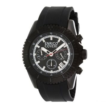 Enrico Coveri Siyah Erkek Kol Saati Silikon Çalışır Fonksiyonlu