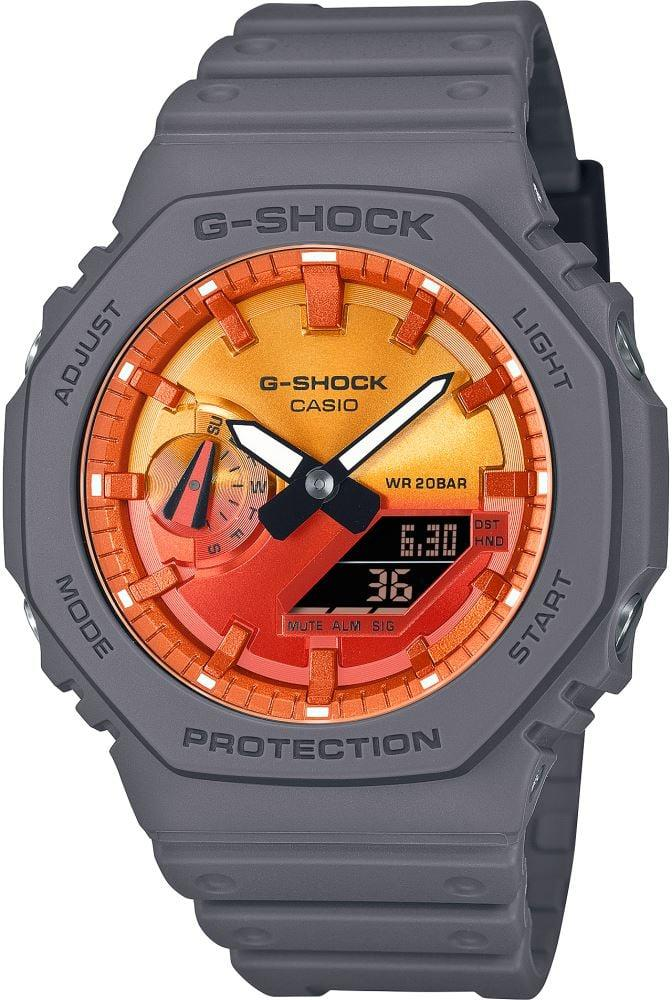 Casio G-Shock GA-2100FL-8ADR Gri Renk 20 ATM Su Geçirmez Yeni Analog Dijital Erkek Kol Saati