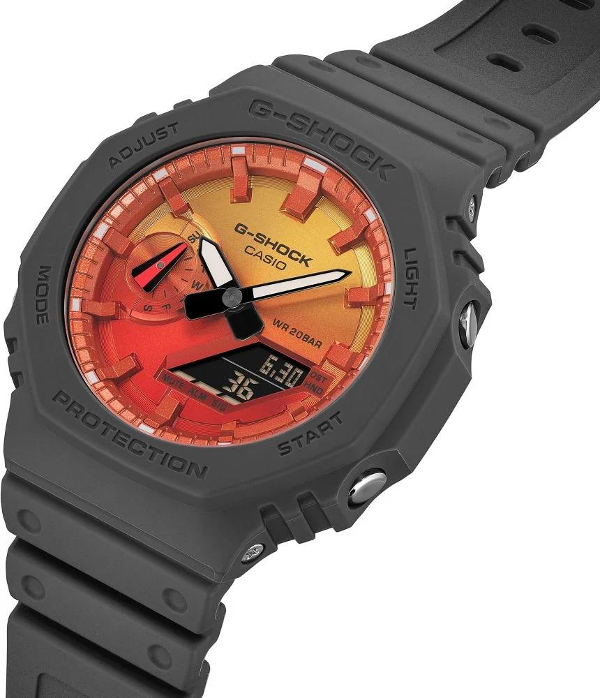 Casio G-Shock GA-2100FL-8ADR Gri Renk 20 ATM Su Geçirmez Yeni Analog Dijital Erkek Kol Saati