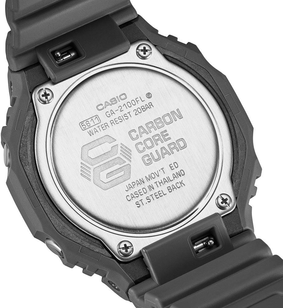 Casio G-Shock GA-2100FL-8ADR Gri Renk 20 ATM Su Geçirmez Yeni Analog Dijital Erkek Kol Saati
