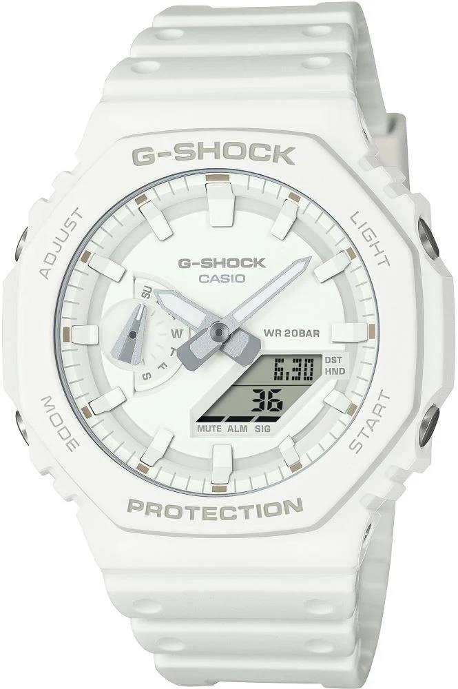Casio G-Shock GA-2100-7A7DR Beyaz Renk 20 ATM Su Geçirmez Yeni Analog Dijital Erkek Kol Saati