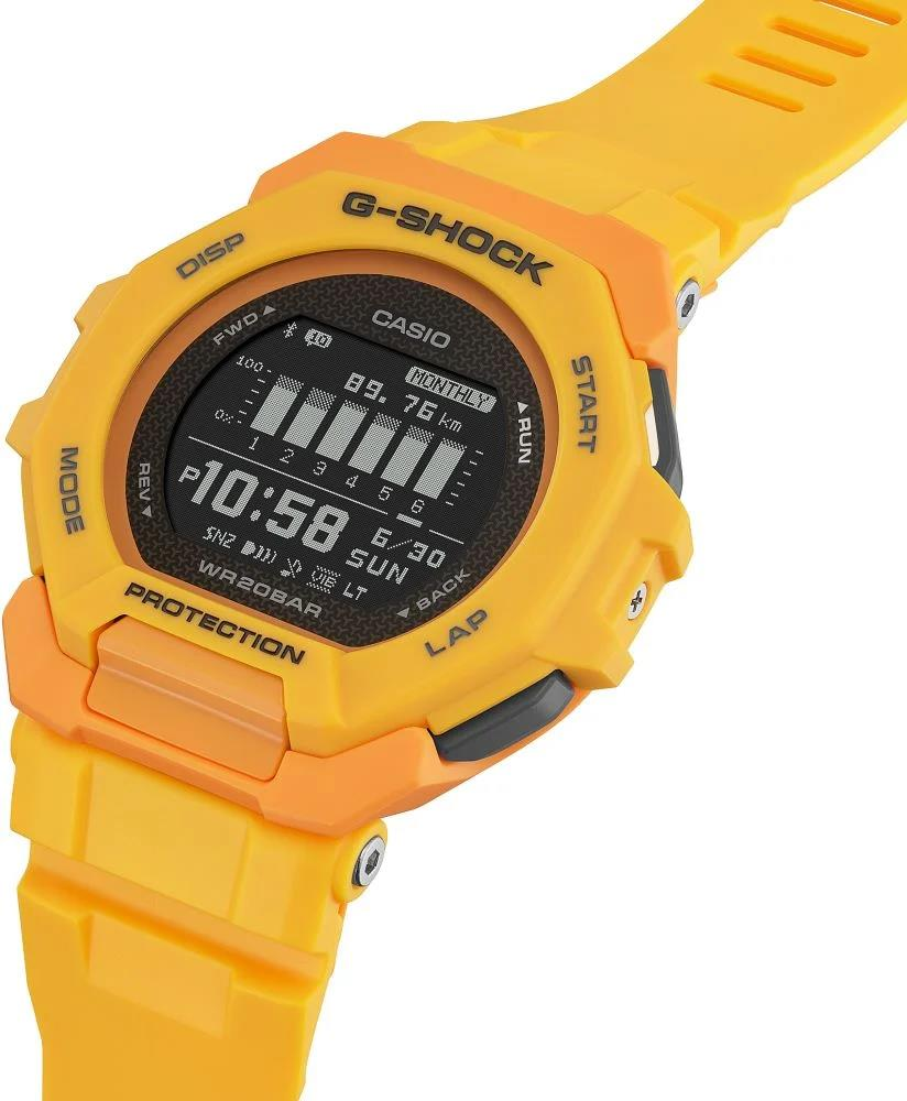 Casio G-Shock GBD-300-9DR Sarı Renk 20 ATM Su Geçirmez Yeni Bluetooth Bağlantı Erkek Kol Saati