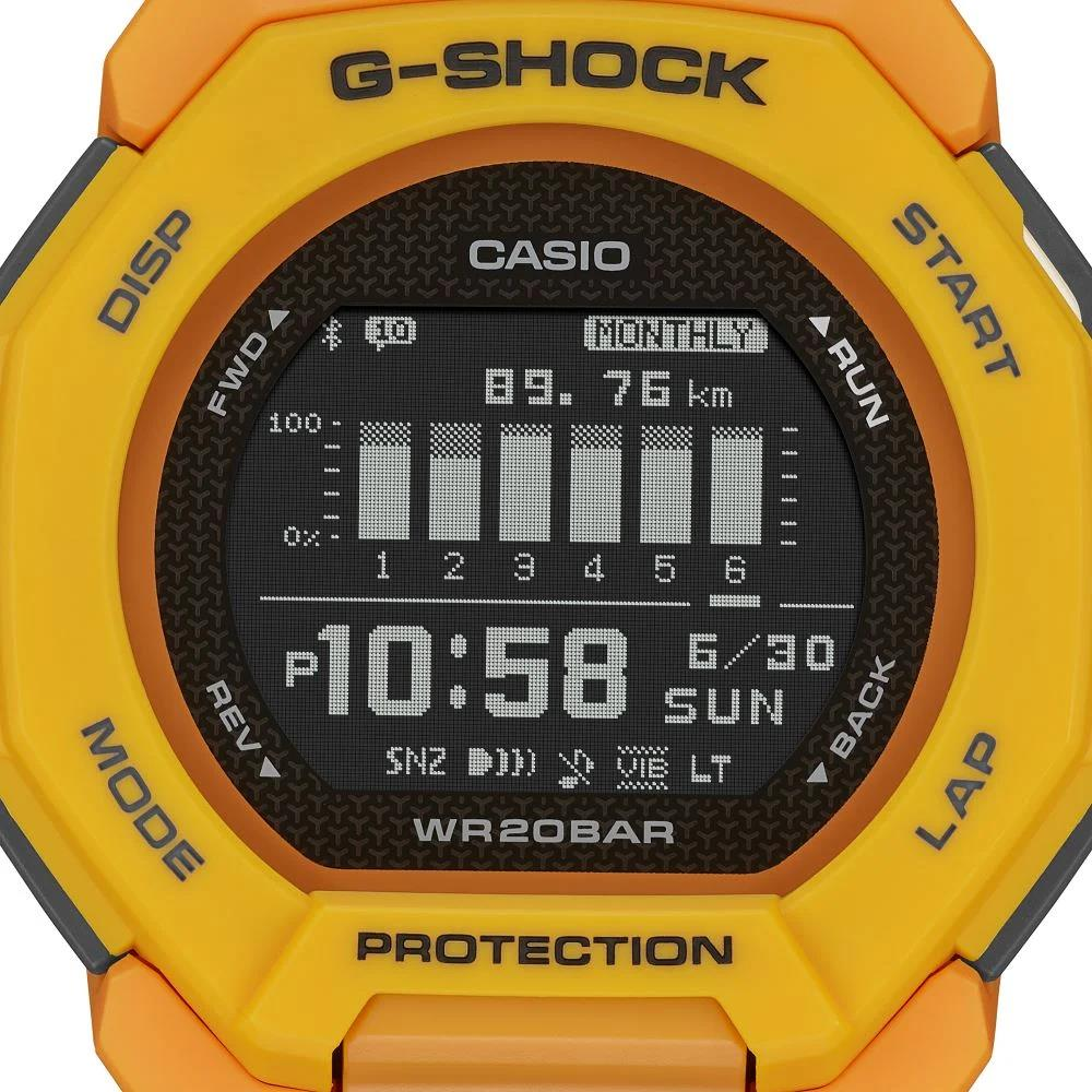 Casio G-Shock GBD-300-9DR Sarı Renk 20 ATM Su Geçirmez Yeni Bluetooth Bağlantı Erkek Kol Saati