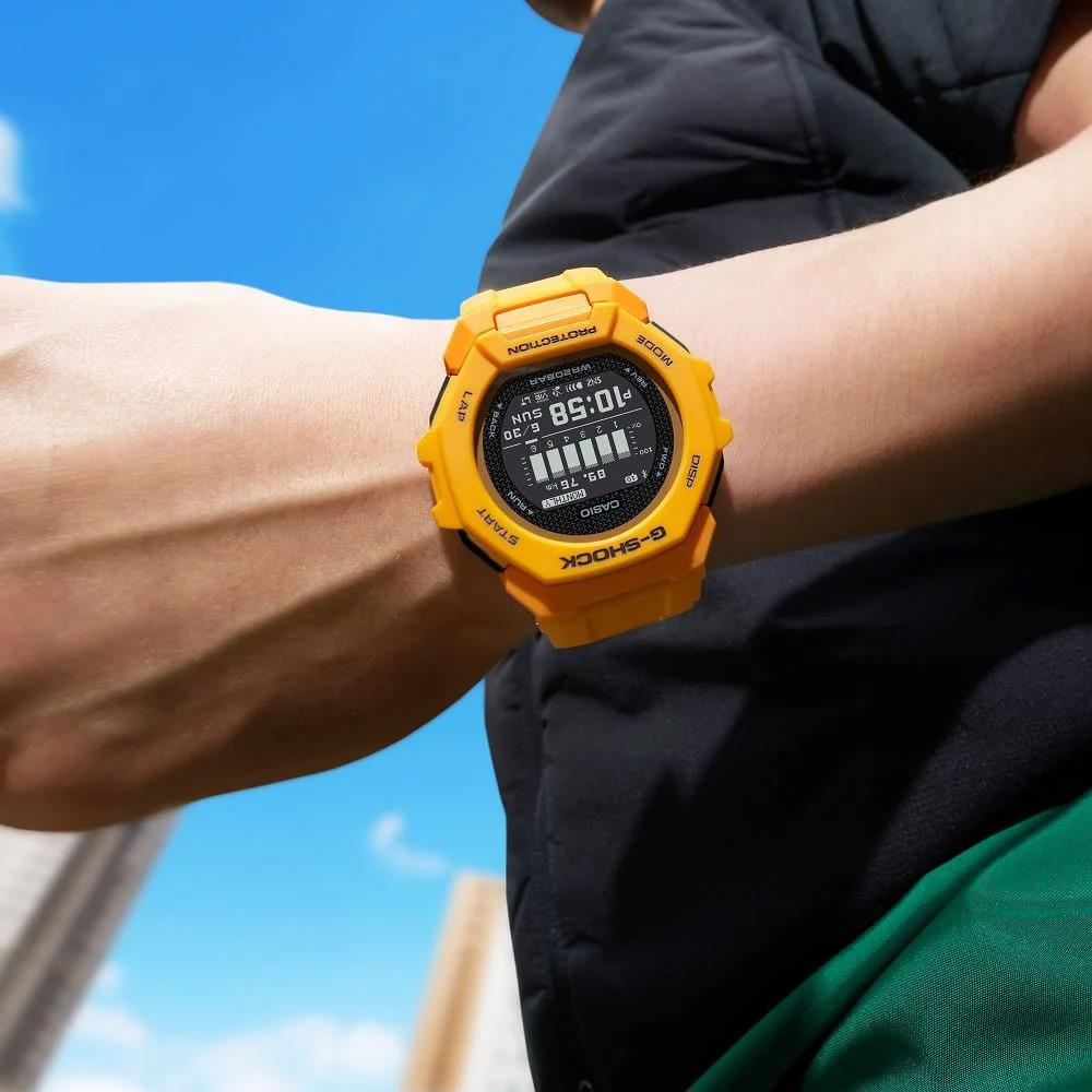 Casio G-Shock GBD-300-9DR Sarı Renk 20 ATM Su Geçirmez Yeni Bluetooth Bağlantı Erkek Kol Saati