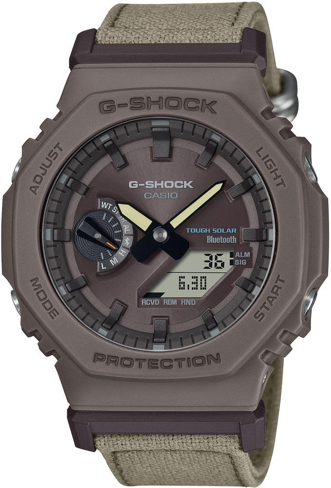 Casio G-Shock GA-B2100CT-5ADR Kumaş Kordon Siyah Renk Bluettoth Bağlantılı Yeni Erkek Kol Saati