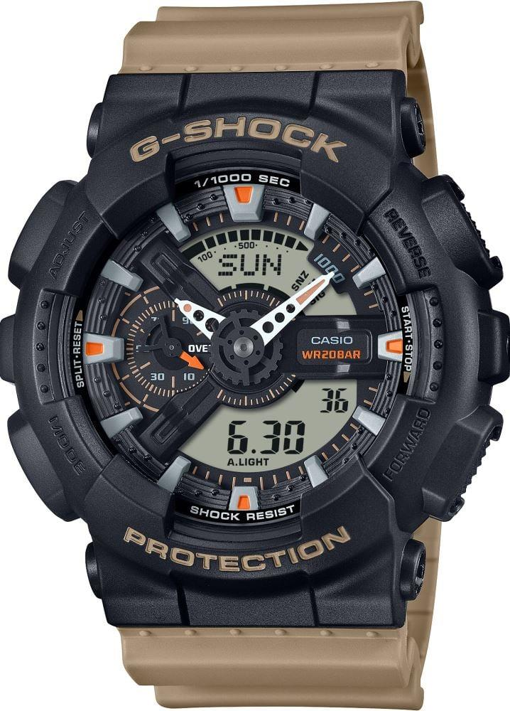 Casio G-Shock GA-110TU-1A5DR Kahve Renk 20 ATM Su Geçirmez Yeni Analog Dijital Spor Erkek Kol Saati