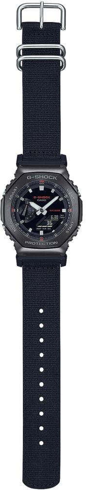Casio G-Shock GM-2100CB-1ADR G-STEEL Siyah Renk Kumaş Kordon 20 ATM Su Geçirmez Spor Erkek Kol Saati