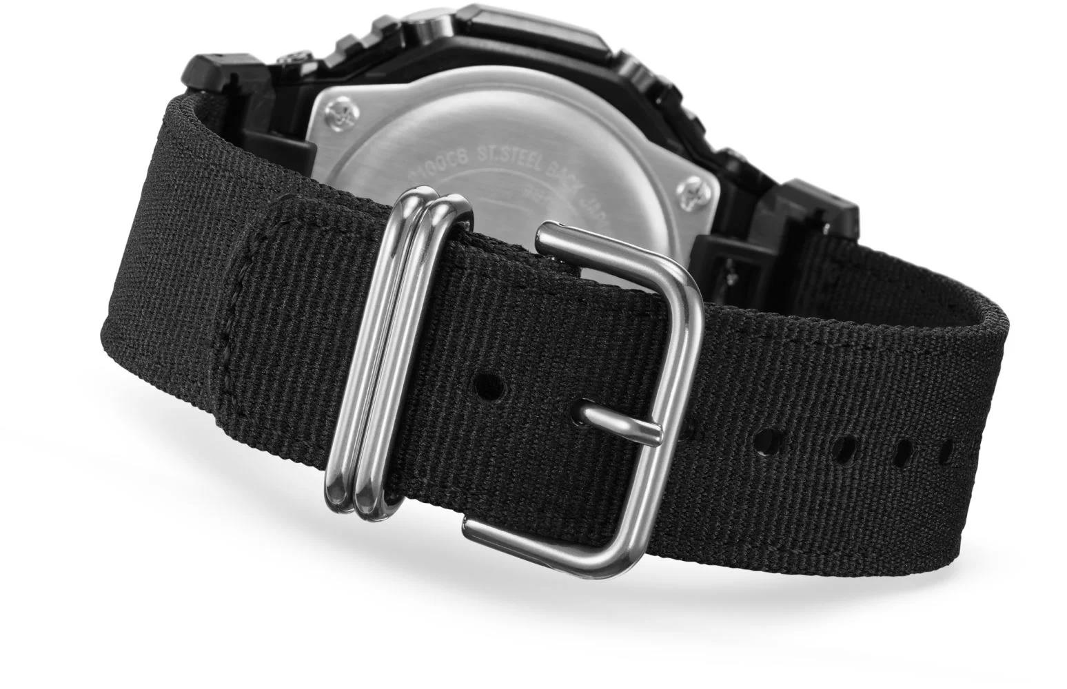 Casio G-Shock GM-2100CB-1ADR G-STEEL Siyah Renk Kumaş Kordon 20 ATM Su Geçirmez Spor Erkek Kol Saati