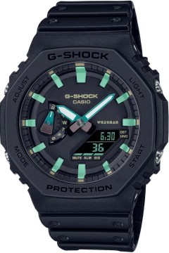 Casio G-Shock GA-2100RC-1ADR Siyah Renk 20 ATM Su Geçirmez Spor Erkek Kol Saati
