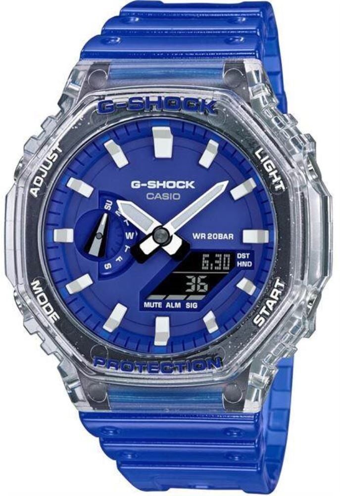 Casio G-Shock GA-2100HC Şeffaf Mavi Plastik Orijinal Saat Kordonu