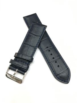 24 mm Croco Baskılı Desenli Yumuşak Hakiki Deri Saat Kordonu