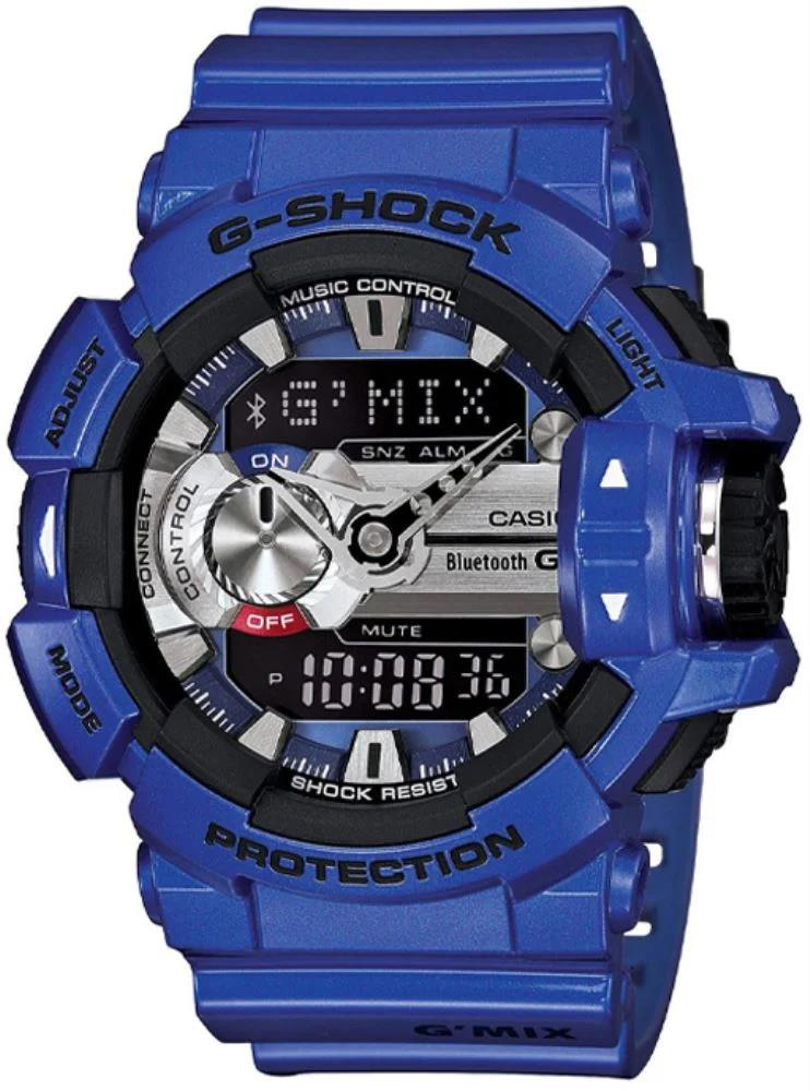 Casio G-Shock GBA-400 Mavi Parlak Orijinal Silikon Saat Kordonu