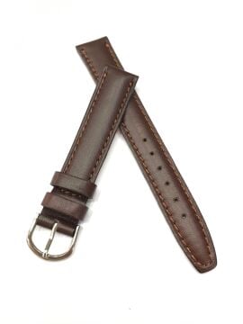 16 mm Yumuşak Kahverengi Düz XL Uzun Boy Yumuşak Saat Kayışı
