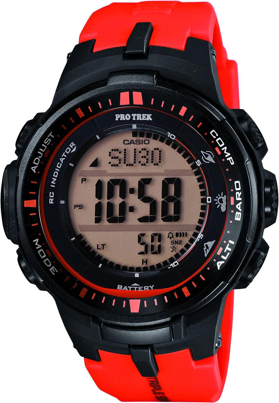 Casio Protrek PRG-300 PRW-3100 PRW-6000 Turuncu Orijinal Silikon Saat Kordonu