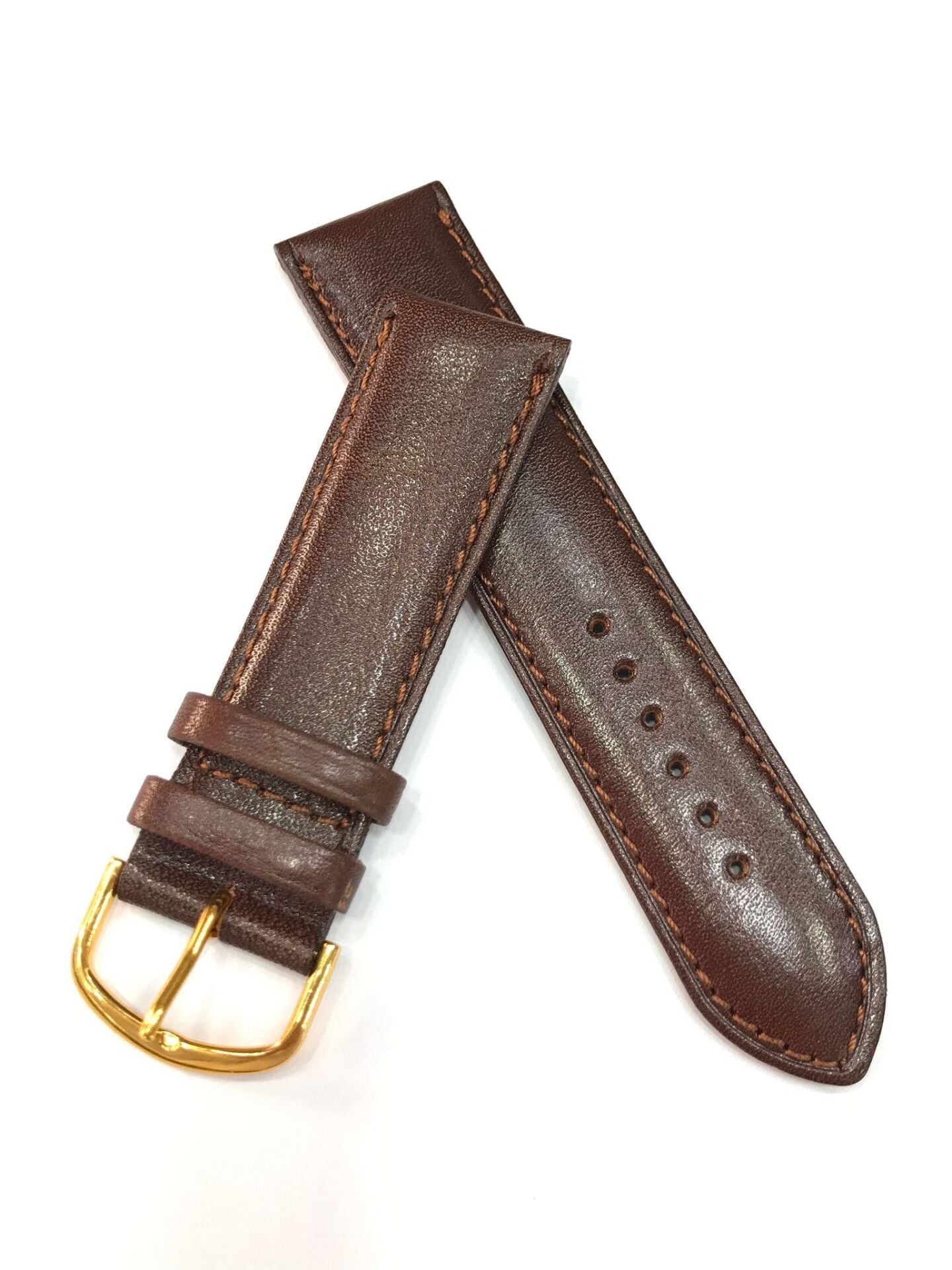 24 mm Yumuşak Düz Hakiki Deri Saat Kordonu Kayışı