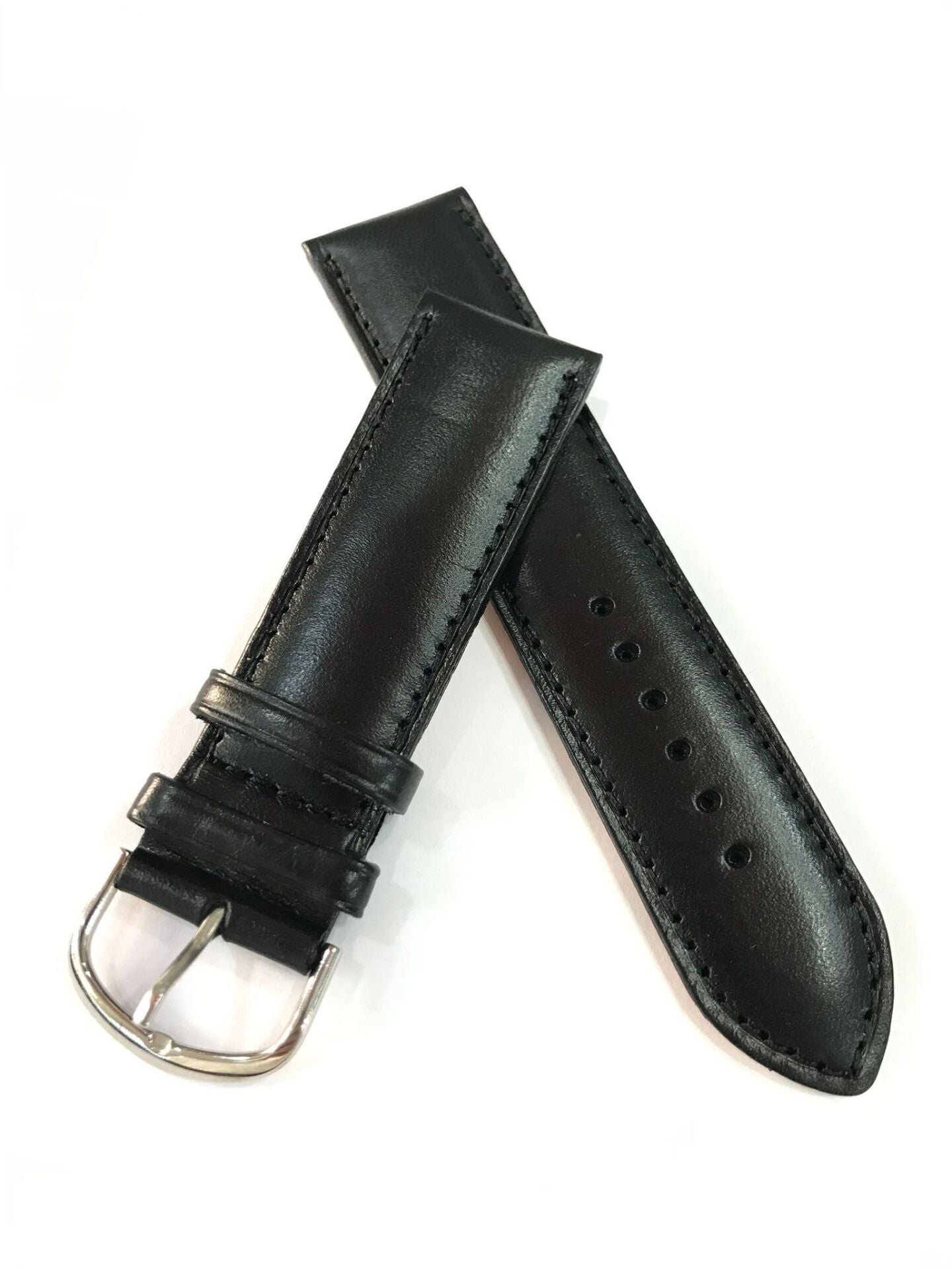 24 mm Yumuşak Düz Hakiki Deri Saat Kordonu Kayışı