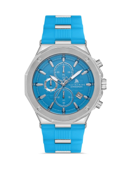 Navimarine HH03 Chronograph Silikon Mavi Erkek Kol Saati