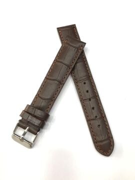 18 mm Yumuşak Croco Baskılı Desenli XL Uzun Boy Yumuşak Saat Kayışı