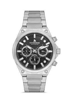 Navimarine NM265-02 Multifonksiyonlu Gümüş Renk Çelik Erkek Kol Saati