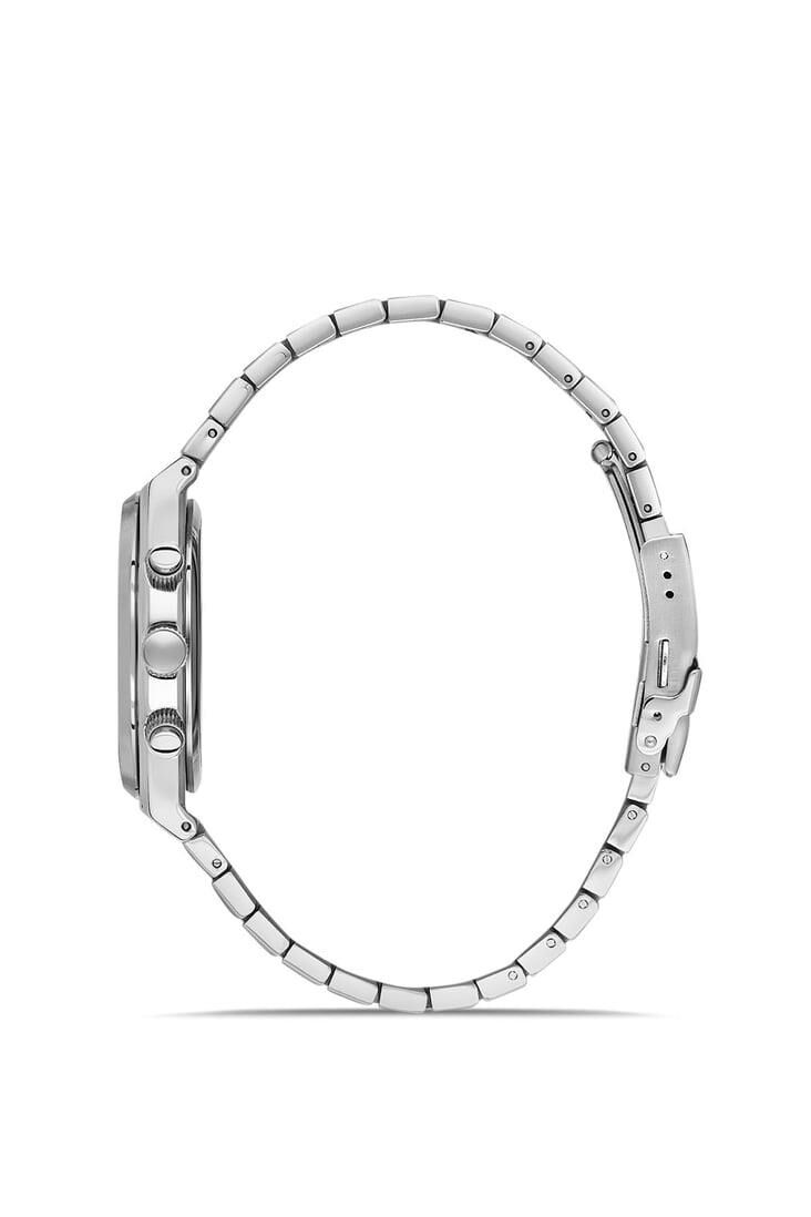 Navimarine NM257-01 Multifonksiyonlu Gümüş Renk Çelik Erkek Kol Saati