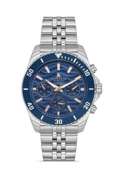 Navimarine NM009-02 Multifonksiyonlu Gümüş Renk Çelik Erkek Kol Saati