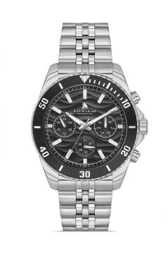 Navimarine NM009-01 Multifonksiyonlu Gümüş Renk Çelik Erkek Kol Saati