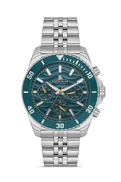Navimarine NM009-03 Multifonksiyonlu Gümüş Renk Çelik Erkek Kol Saati