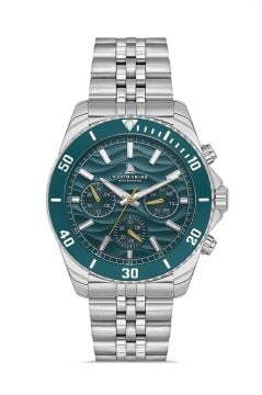Navimarine NM009-03 Multifonksiyonlu Gümüş Renk Çelik Erkek Kol Saati
