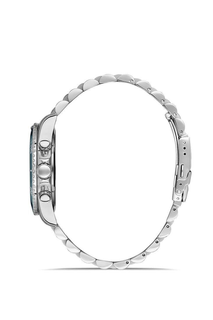 Navimarine NM009-03 Multifonksiyonlu Gümüş Renk Çelik Erkek Kol Saati