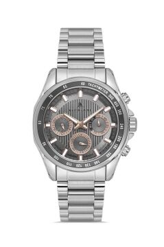 Navimarine NM001-01 Multifonksiyonlu Gümüş Renk Çelik Erkek Kol Saati