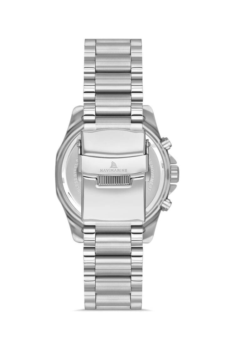 Navimarine NM001-01 Multifonksiyonlu Gümüş Renk Çelik Erkek Kol Saati