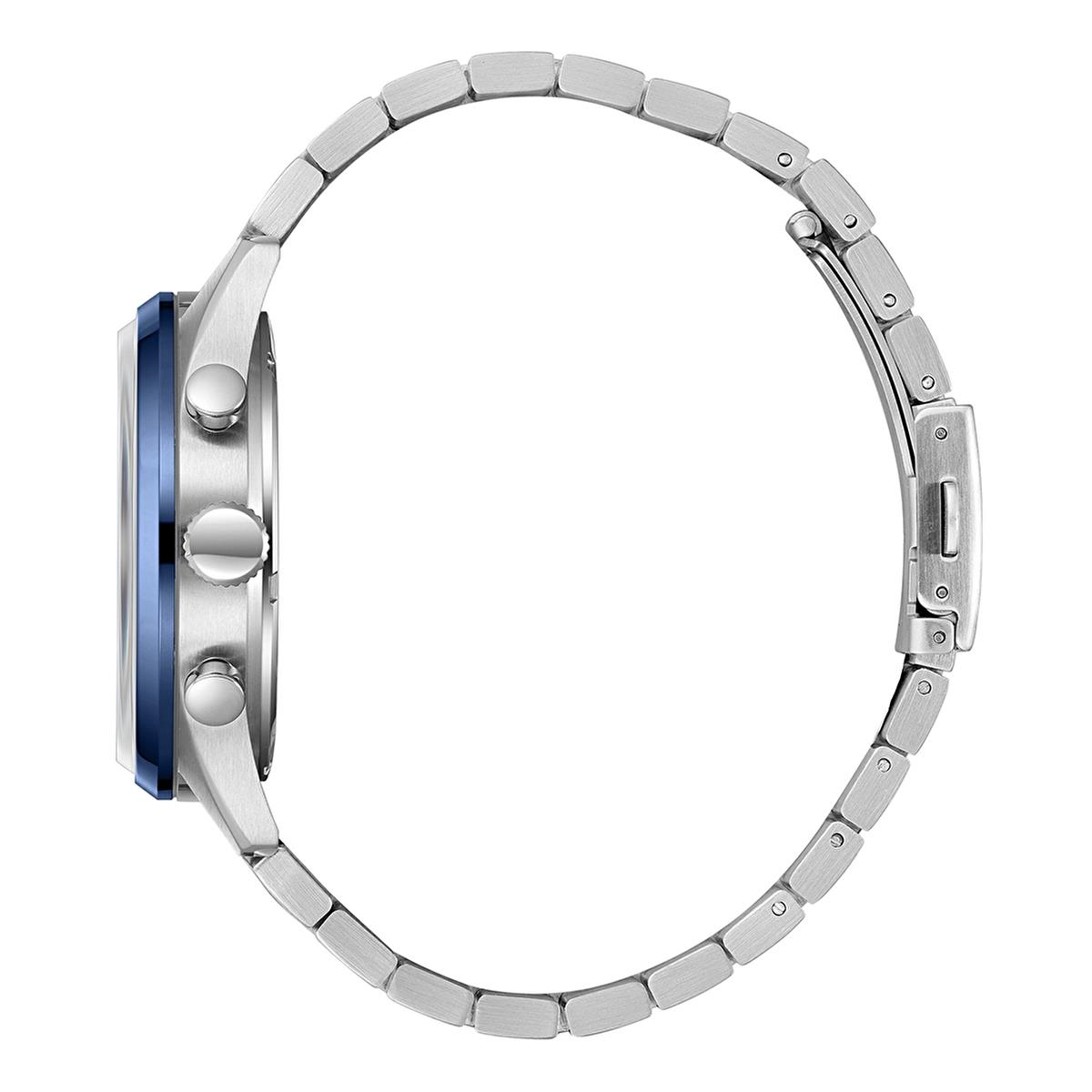 Slazenger SL.09.2502.2.01 Gümüş Lacivert Renk Paslanmaz Çelik Yeni Erkek Kol Saati