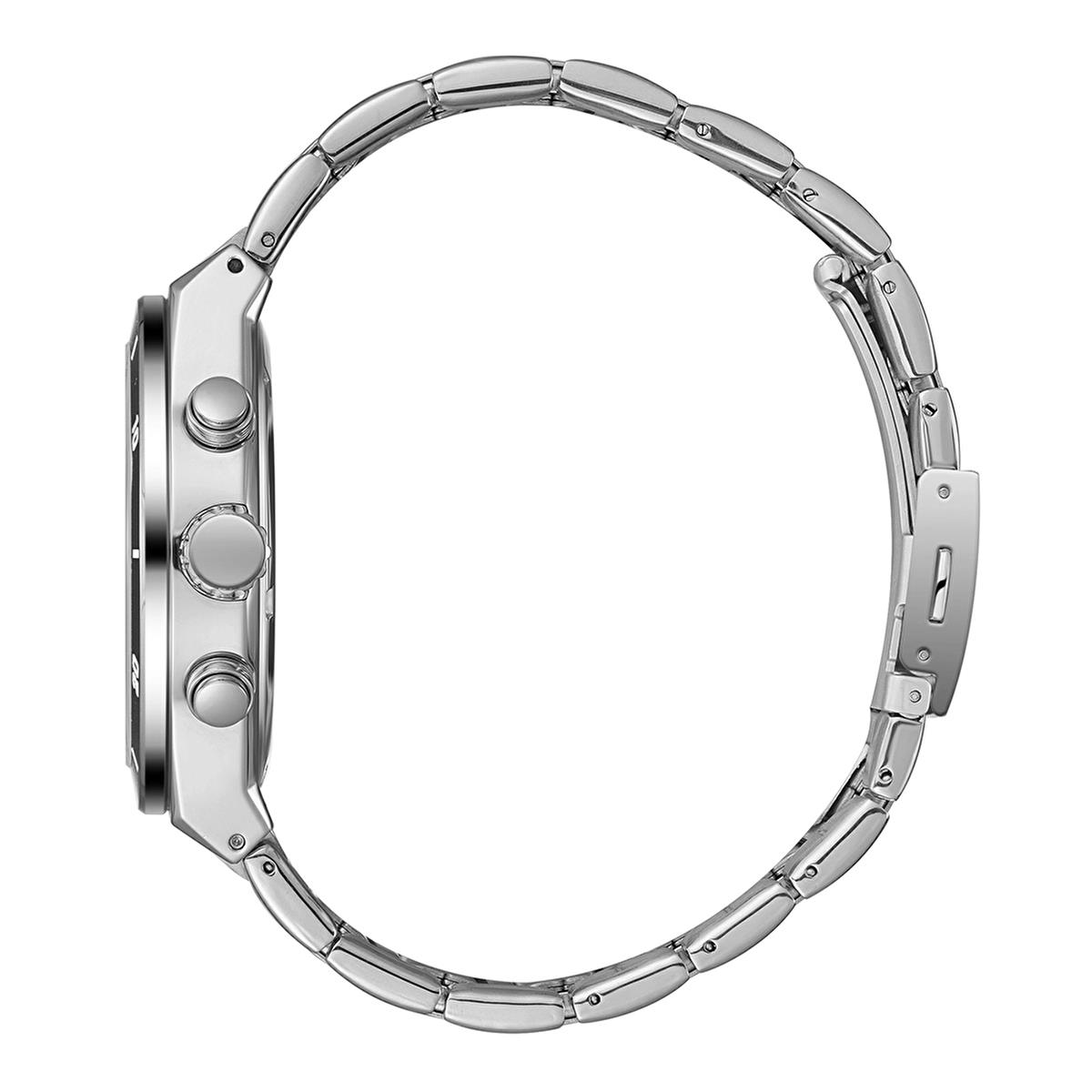 Slazenger SL.09.2492.2.01 Gümüş Siyah Renk Paslanmaz Çelik Yeni Erkek Kol Saati