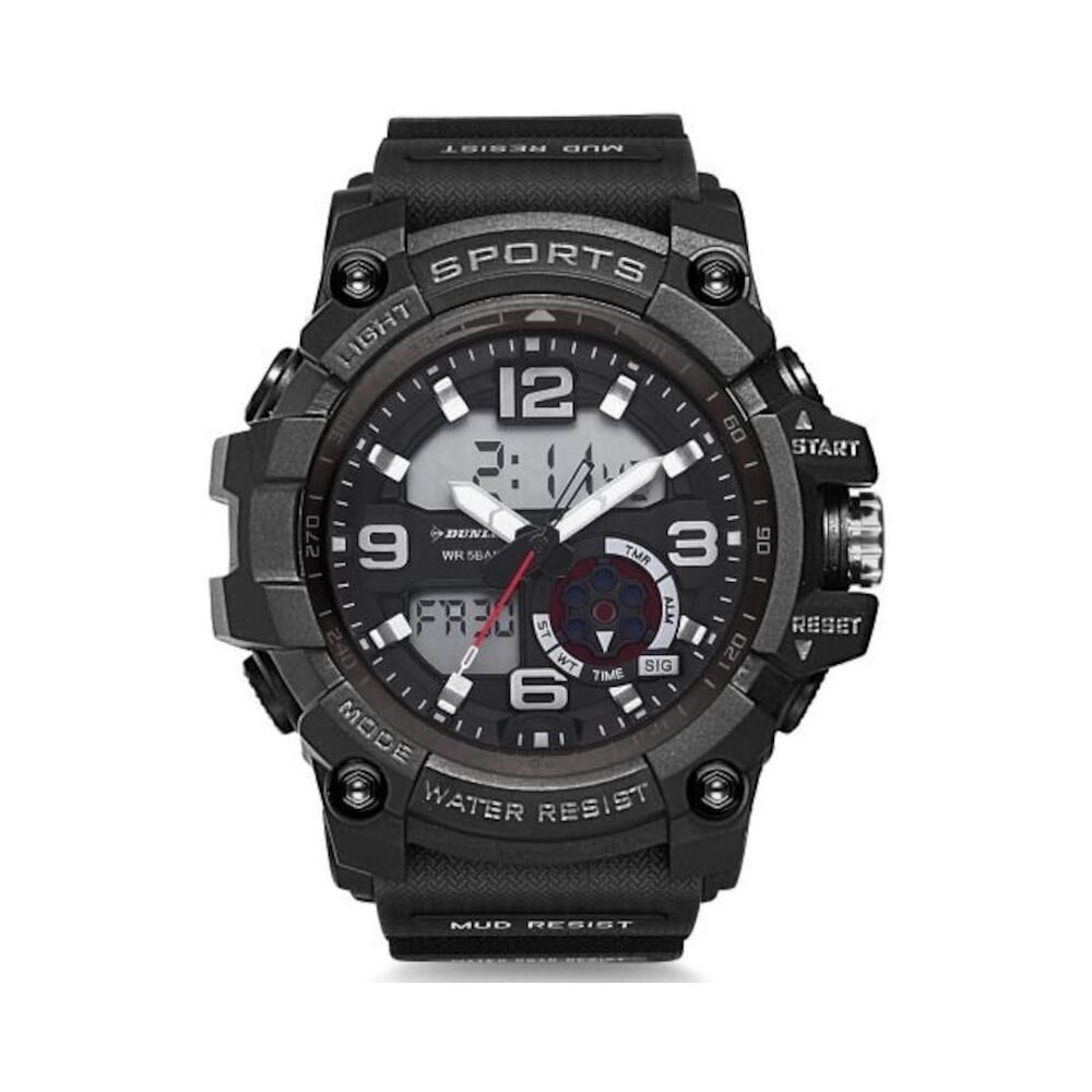 Dunlop Dun-339 Mavi Yeşil Siyah Renk Silikon Saat Kordonu Kayışı