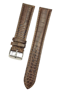 20 mm Hakiki Deri Saat Kordonu - Yılan Derisi Görünümlü Bombeli Klasik Roder