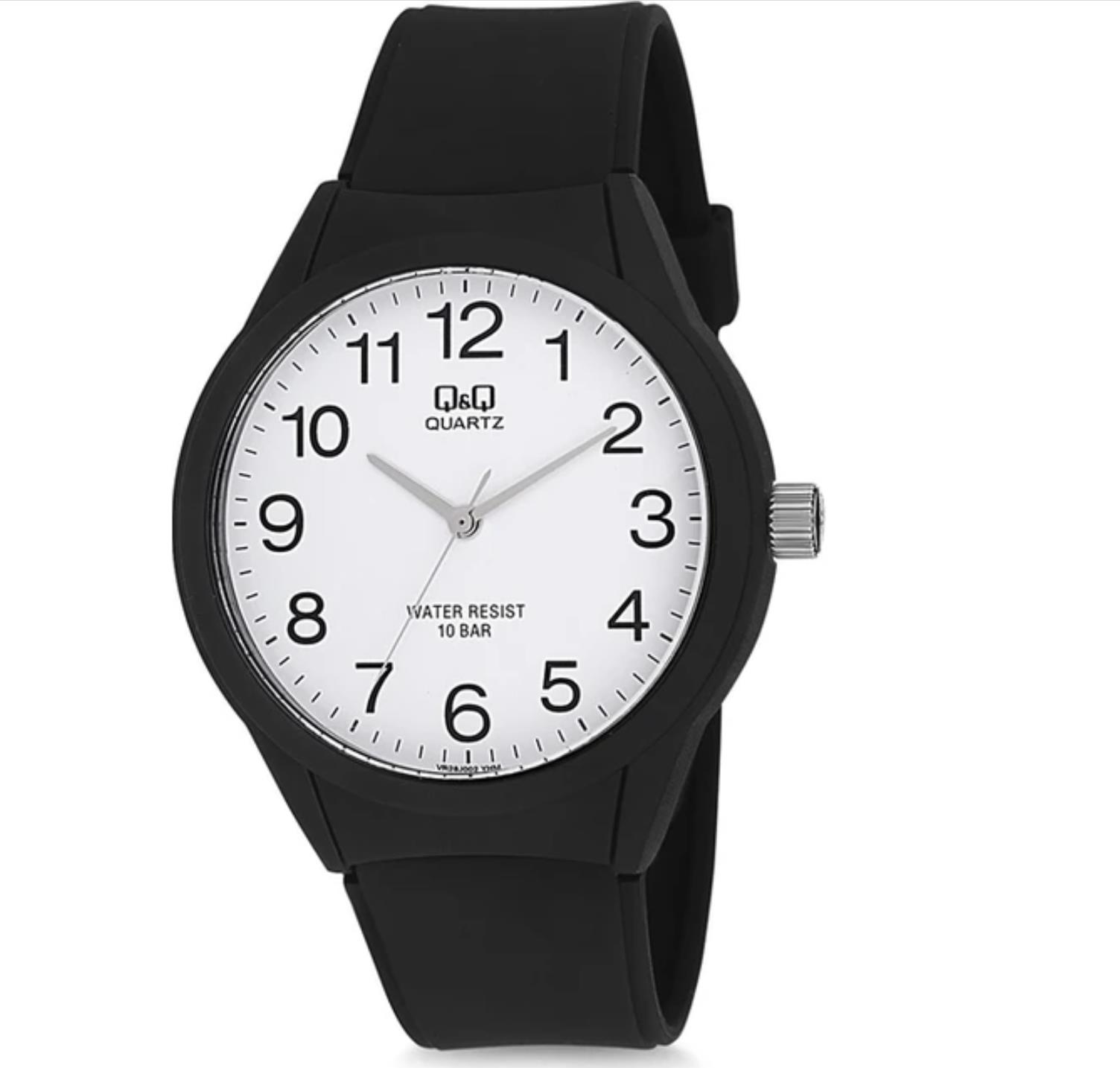 Q&Q VR28J002Y Plastik Su Geçirmez Rakamlı Siyah Renk Kol Saati
