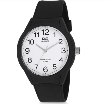 Q&Q VR28J002Y Plastik Su Geçirmez Rakamlı Siyah Renk Kol Saati