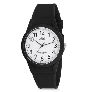 Q&Q VQ50J023Y Plastik Su Geçirmez Rakamlı Siyah Renk Kol Saati