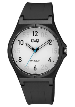 Q&Q V04A-001VY Plastik Su Geçirmez Rakamlı Siyah Renk Kol Saati
