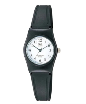 Q&Q VP35J002Y Plastik Su Geçirmez Rakamlı Siyah Renk Küçük Kadın Kol Saati